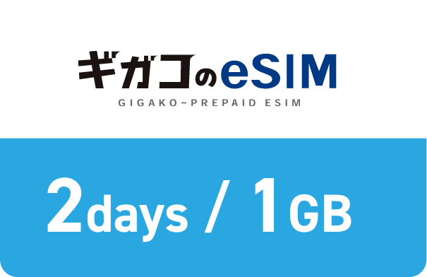 ギガコのeSIM 2days/1GB